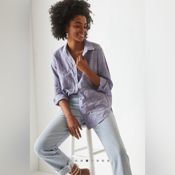 Anthropologie Handkerchief‎ button down size Small - Picture 1 of 12